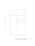 Vitrina baja dos puertas MARCO II