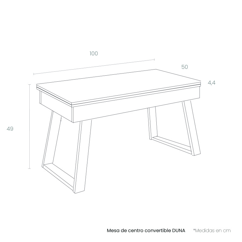 Mesa de centro convertible DUNA