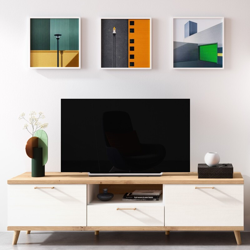 Mueble TV dos puertas y cajón MARCO