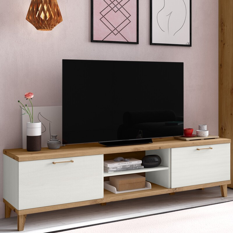 Mueble TV dos puertas y dos huecos MARCO