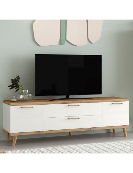 Mueble TV dos puertas y dos cajones MARCO