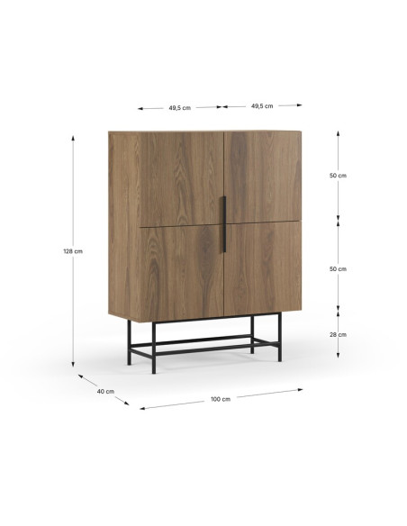 Vitrina cuatro puertas LIA