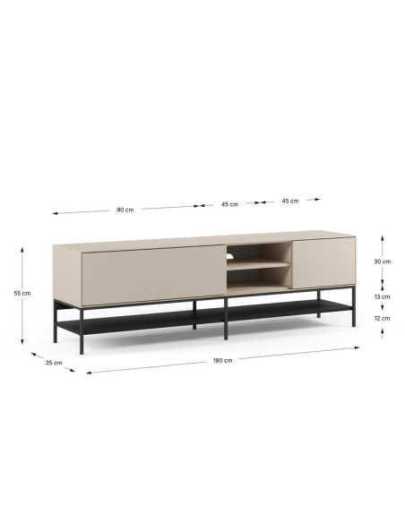Mueble TV dos puertas y dos cajones LIA