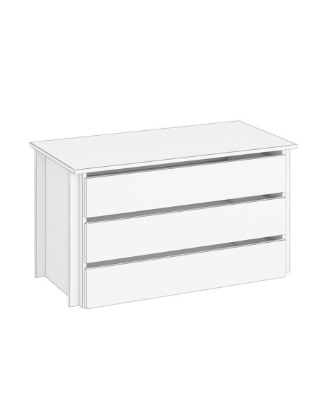 Cajonera armario puertas batientes tres cajones MAX