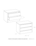 Cajonera armario puertas correderas tres cajones MAX