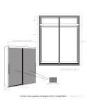 Armario dos puertas correderas 227 cm VALENTINA II