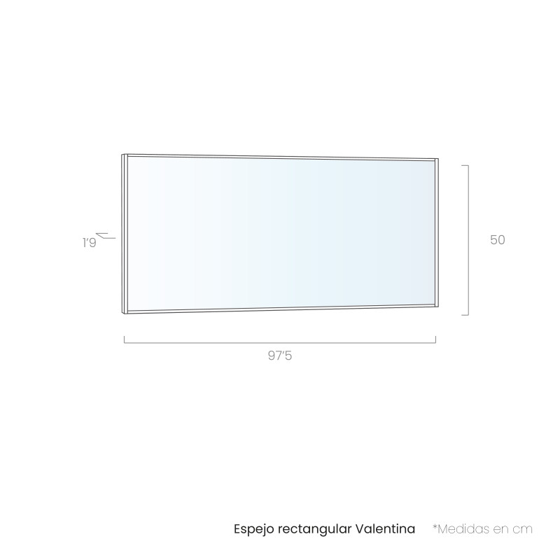 Espejo rectangular VALENTINA