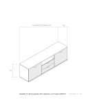 Mueble TV dos puertas, dos cajones y hueco MARCO