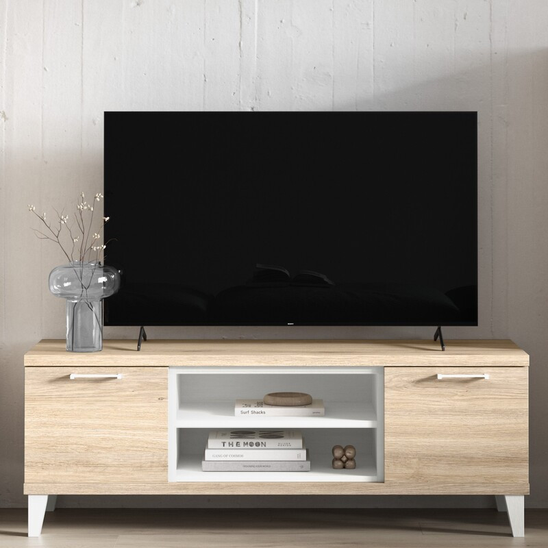 Mueble TV dos puertas y dos huecos con cubo MARCO