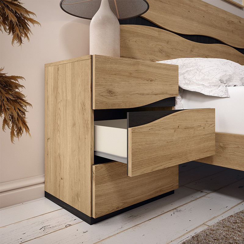 Mesita de noche tres cajones VALENTINA I