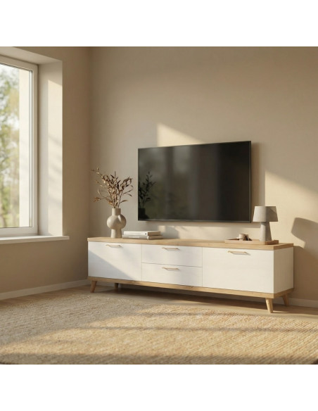 Mueble TV dos puertas y dos cajones MARCO
