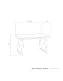 Mesa rectangular fija SANA