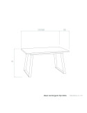 Mesa rectangular fija SANA