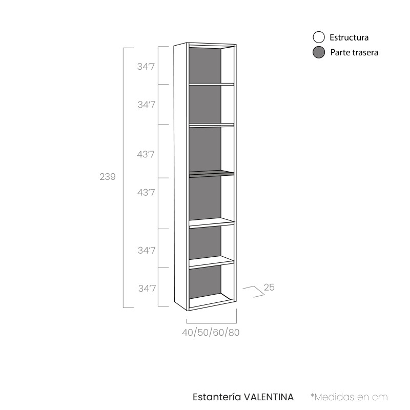 Estantería VALENTINA