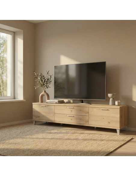 Mueble TV dos puertas y dos cajones MARCO