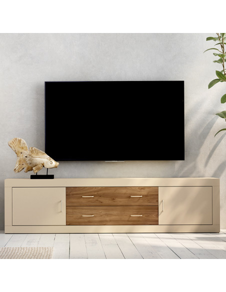 Mueble TV dos cajones y dos puertas 200 cm ROMA