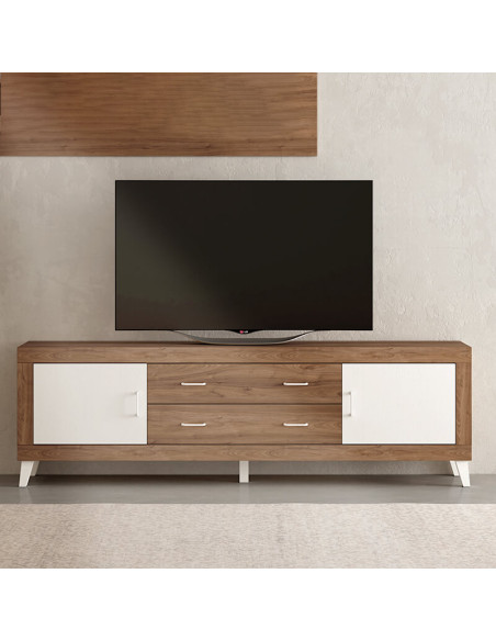 Mueble TV dos cajones y dos puertas 200 cm ROMA