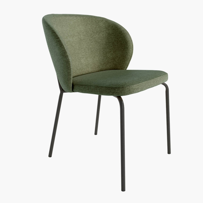 Silla de salón tapizada TECA