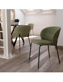 Silla de salón tapizada TECA