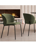 Silla de salón tapizada TECA