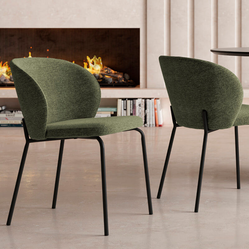 Silla de salón tapizada TECA 2