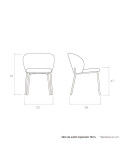 Silla de salón tapizada TECA
