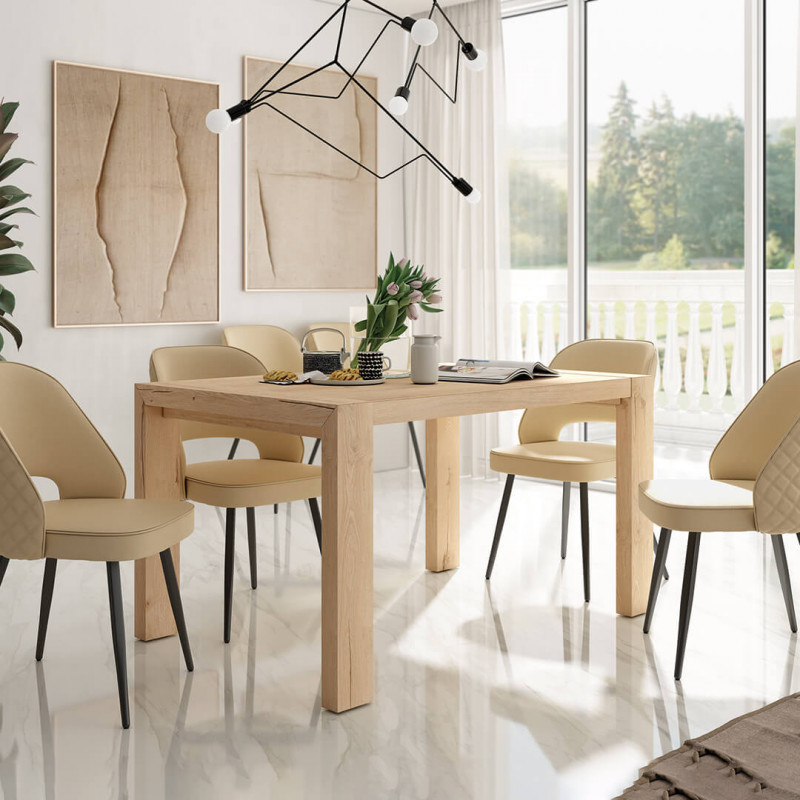 Mesa rectangular pata deslizante CHIARA