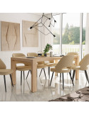 Mesa rectangular pata deslizante CHIARA