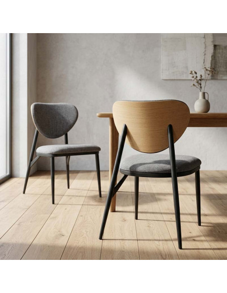 Silla de salón tapizada AENIA