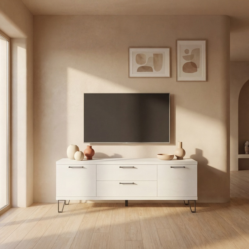 Mueble TV dos puertas y dos cajones MARCO