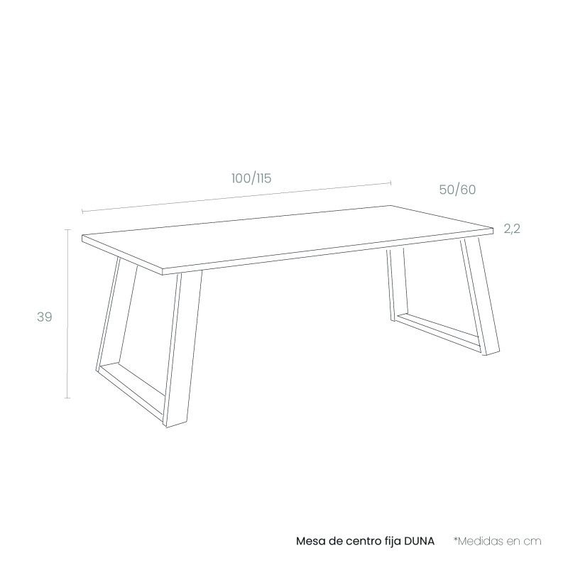 Mesa de centro fija DUNA