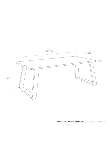 Mesa de centro fija DUNA