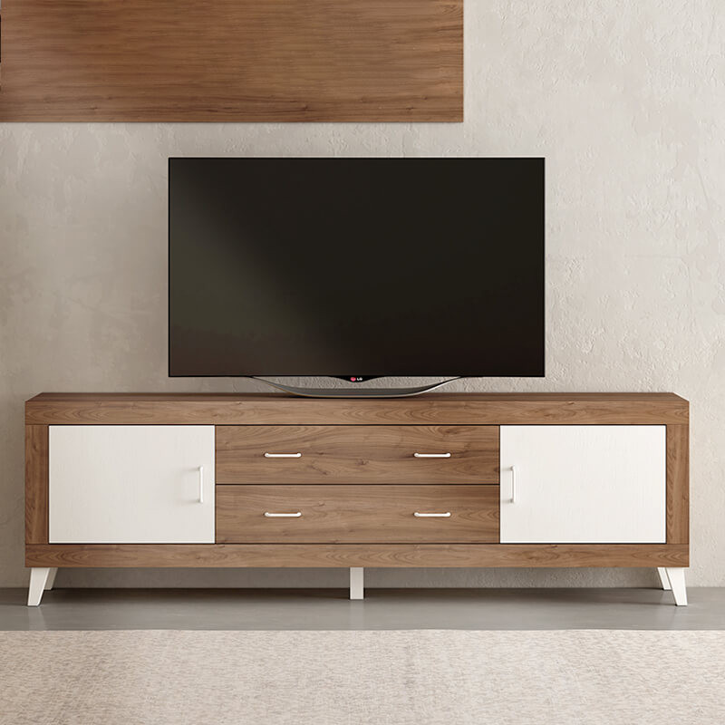 Mueble TV dos cajones y dos puertas 200 cm ROMA