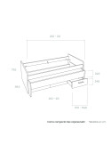 Cama compacta tres cajones MAX