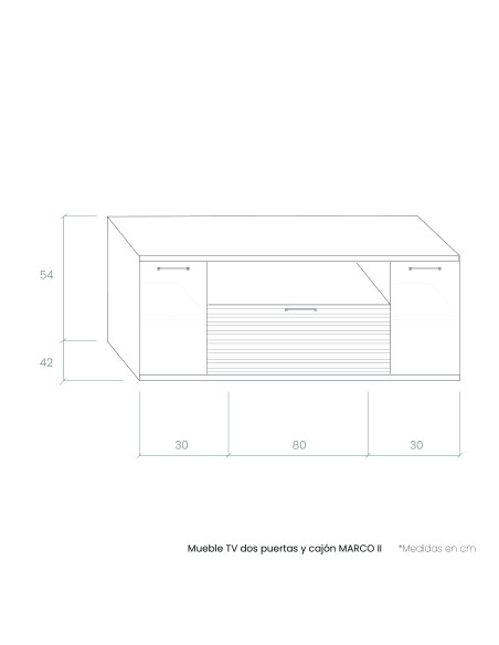 Mueble TV dos puertas y cajón MARCO II