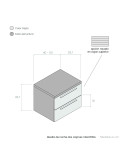 Mesita de noche dos cajones VALENTINA