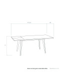 Mesa rectangular extensible INNA