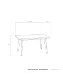 Mesa rectangular extensible INNA