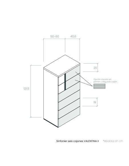 Sinfonier seis cajones VALENTINA II