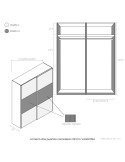 Armario dos puertas correderas 227 cm VALENTINA