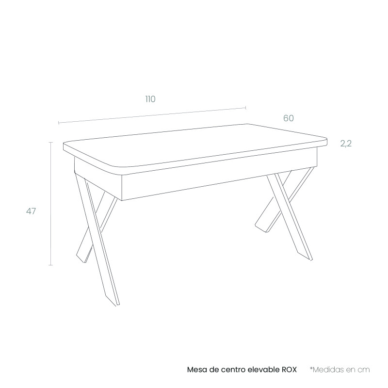 Mesa de centro elevable ROX I