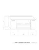Mueble TV dos puertas y cajón MARCO II