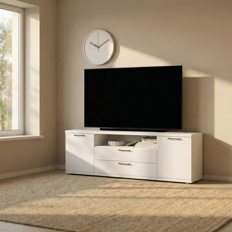 Mueble TV dos puertas, dos cajones y hueco MARCO