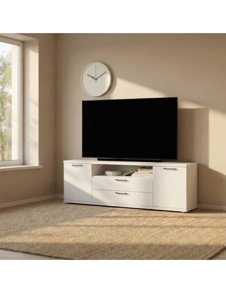 Mueble TV dos puertas, dos cajones y hueco MARCO