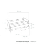 Cama compacta dos cajones MAX