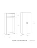 Armario dos puertas batientes 215cm MAX