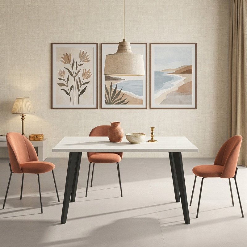 Mesa rectangular fija INNA