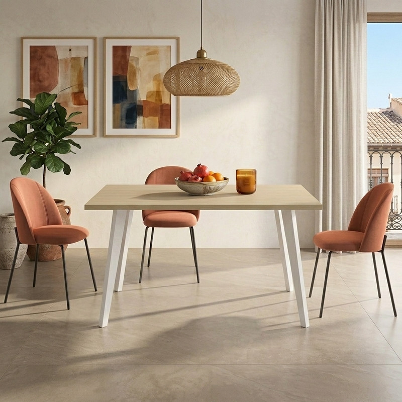 Mesa rectangular fija INNA