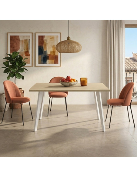 Mesa rectangular fija INNA