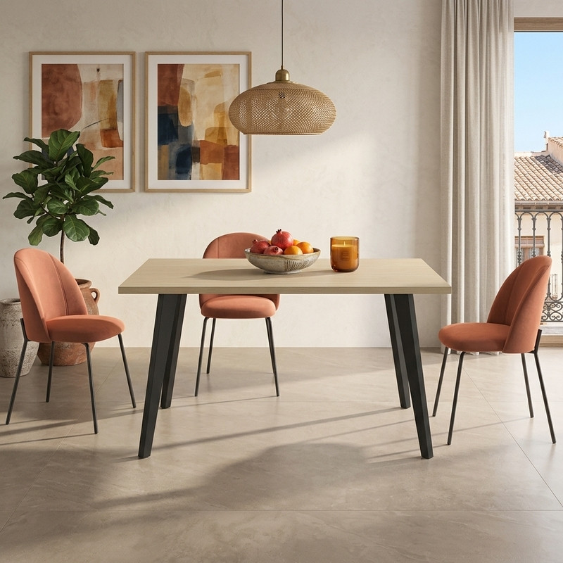 Mesa rectangular fija INNA